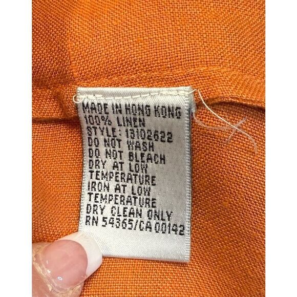 Peter Nygard 100% Linen Vtg Blouse Double Button Neck Sz. 14 Boxy - Picture 9 of 10